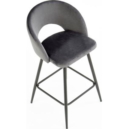 Barska stolica 89x49 cm siva/crna