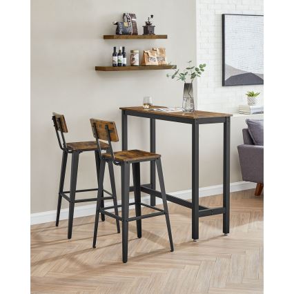 Barska stolica AVEN 2 kom braon/crna