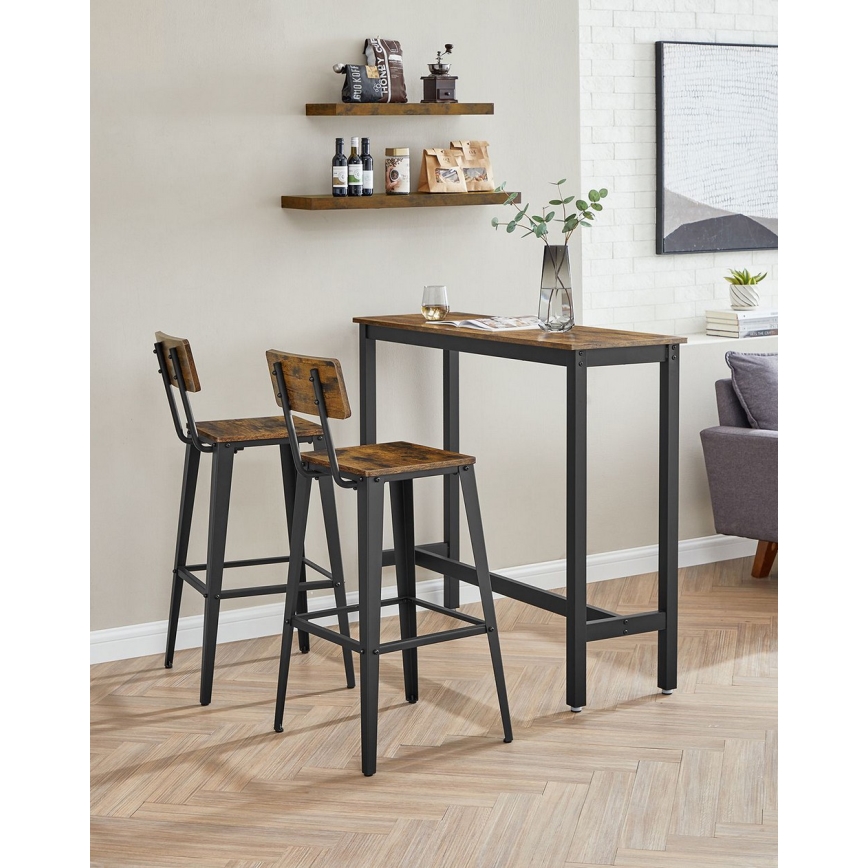 Barska stolica AVEN 2 kom braon/crna