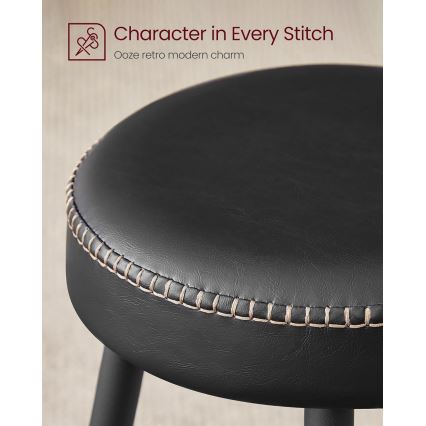 Barske stolice LIOR, 2 kom., crne