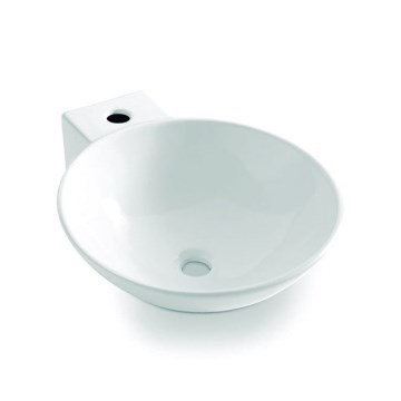 Bathco 0028 - Umivaonik na ploču BAYONA 42x50,5 cm porcelan/bela
