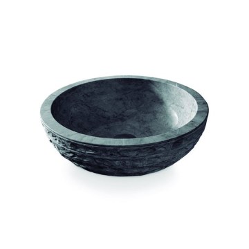 Bathco 00317 - Umivaonik na ploču PUKET, prečnik 45 cm, kamen/siva