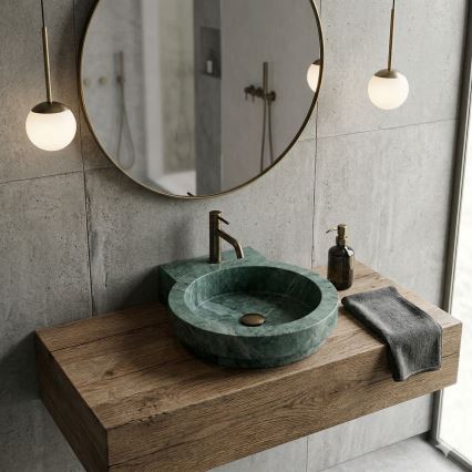 Bathco 00339 - Nadpultni umivaonik ICONO 40x45 cm kamen/siva