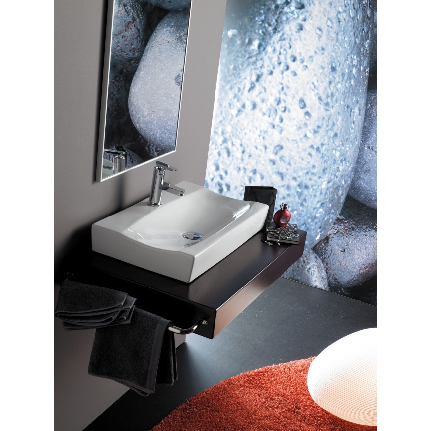 Bathco 0041 - Nadgradni umivaonik SARDINERO 61,5x37,5 cm porcelan/bela