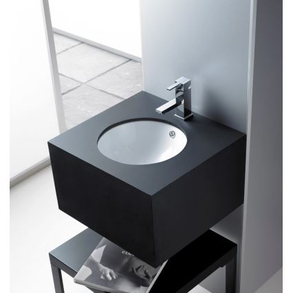 Bathco 0052 - Ugradni umivaonik CERDENA prečnika 38 cm porcelan/bela