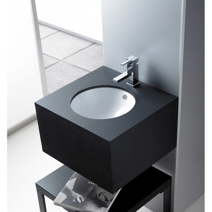 Bathco 0052 - Ugradni umivaonik CERDENA prečnika 38 cm porcelan/bela