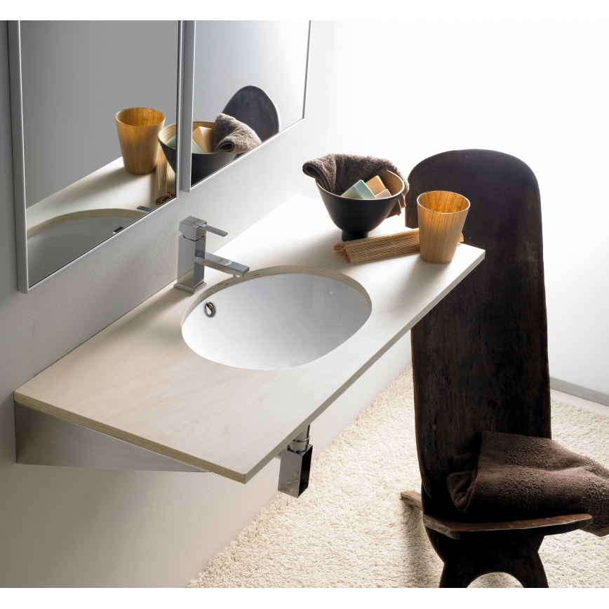 Bathco 0053 - Ugradni umivaonik ANCONA 55x41 cm porcelan/bela