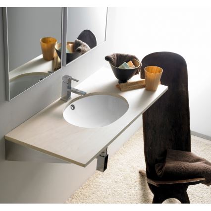 Bathco 0054 - Ugradni umivaonik MODENA 43,5x38,5 cm porcelan/bela