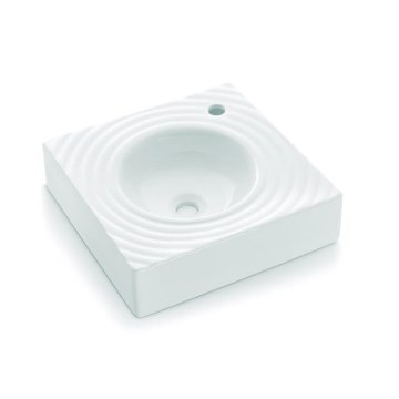 Bathco 0081 - Umivaonik za ugradnju na radnu ploču GOTA 45x45 cm porcelan/bela
