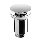Bathco 0212 - Slivnik za umivaonik bez prelivnog otvora CLICK-CLACK, prečnik 6 cm, sjajni hrom
