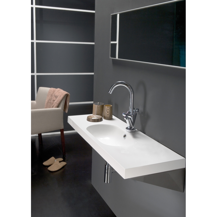 Bathco 0516 - Ugradni umivaonik ICE 60x35 cm smola/bela