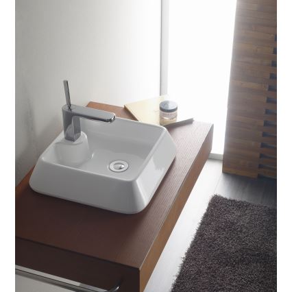 Bathco 4003 - Umivaonik za ugradnju na ploču GALICIA 40x40 cm porcelan/bela