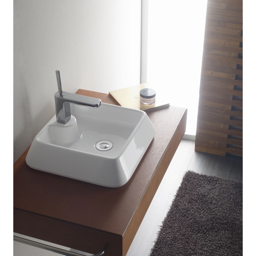 Bathco 4003 - Umivaonik za ugradnju na ploču GALICIA 40x40 cm porcelan/bela