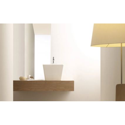 Bathco 4059 - Umivaonik na ploču GENOVA 42x42 cm porcelan/bela
