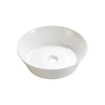 Bathco 4087 - Umivaonik na ploču VOLTA, prečnik 42 cm, porcelan/bela