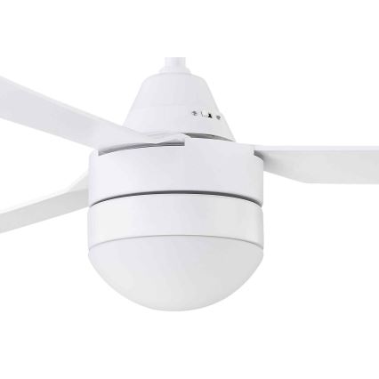 BAYSIDE 531016 - Plafonski ventilator MEGARA 2xE14/15W/230V, beo, prečnik 122 cm + daljinski upravljač