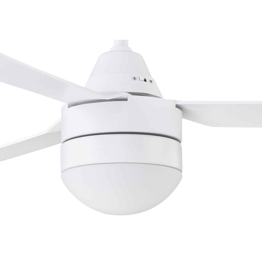BAYSIDE 531016 - Plafonski ventilator MEGARA 2xE14/15W/230V, beo, prečnik 122 cm + daljinski upravljač
