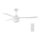 BAYSIDE 531016 - Plafonski ventilator MEGARA 2xE14/15W/230V, beo, prečnik 122 cm + daljinski upravljač