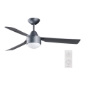 BAYSIDE 531017 - Plafonski ventilator MEGARA 2xE14/15W/230V antracit prečnik 122 cm + daljinski upravljač