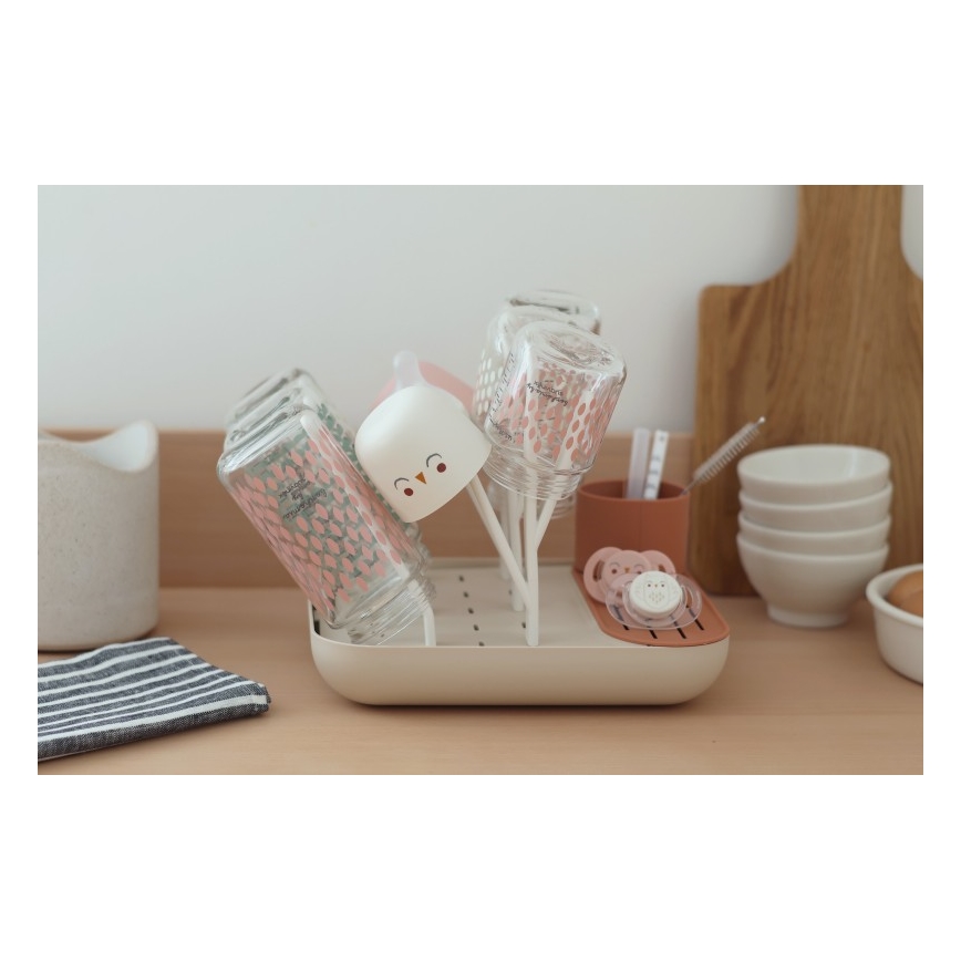 Beaba - Stalak za sušenje flaša bež/narandžasta