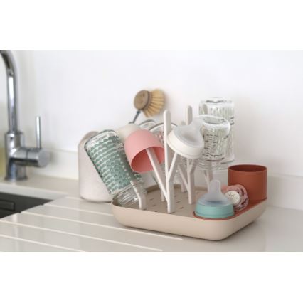 Beaba - Stalak za sušenje flaša bež/narandžasta