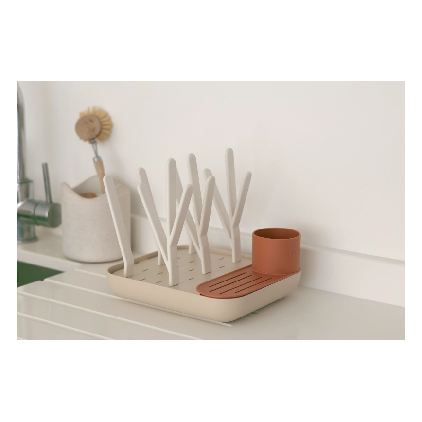 Beaba - Stalak za sušenje flaša bež/narandžasta