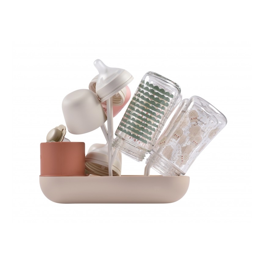 Beaba - Stalak za sušenje flaša bež/narandžasta