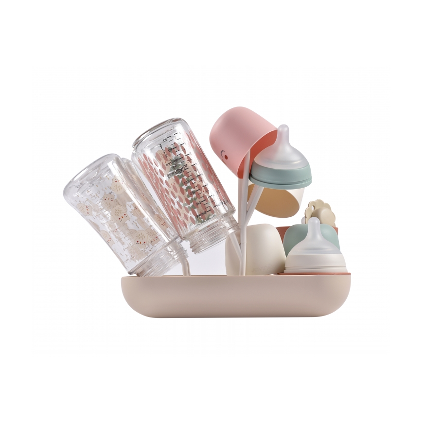 Beaba - Stalak za sušenje flaša bež/narandžasta