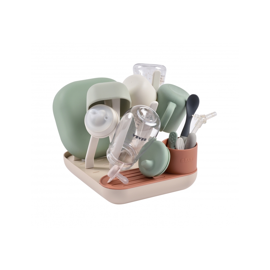 Beaba - Stalak za sušenje flaša bež/narandžasta