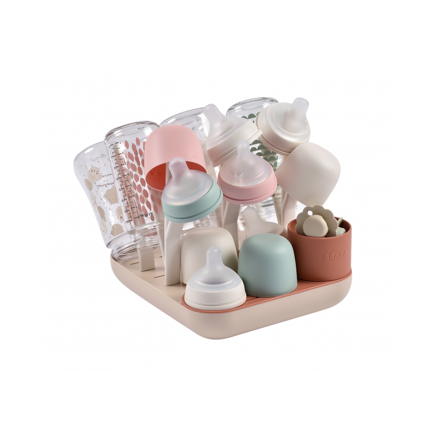 Beaba - Stalak za sušenje flaša bež/narandžasta