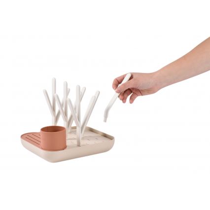 Beaba - Stalak za sušenje flaša bež/narandžasta