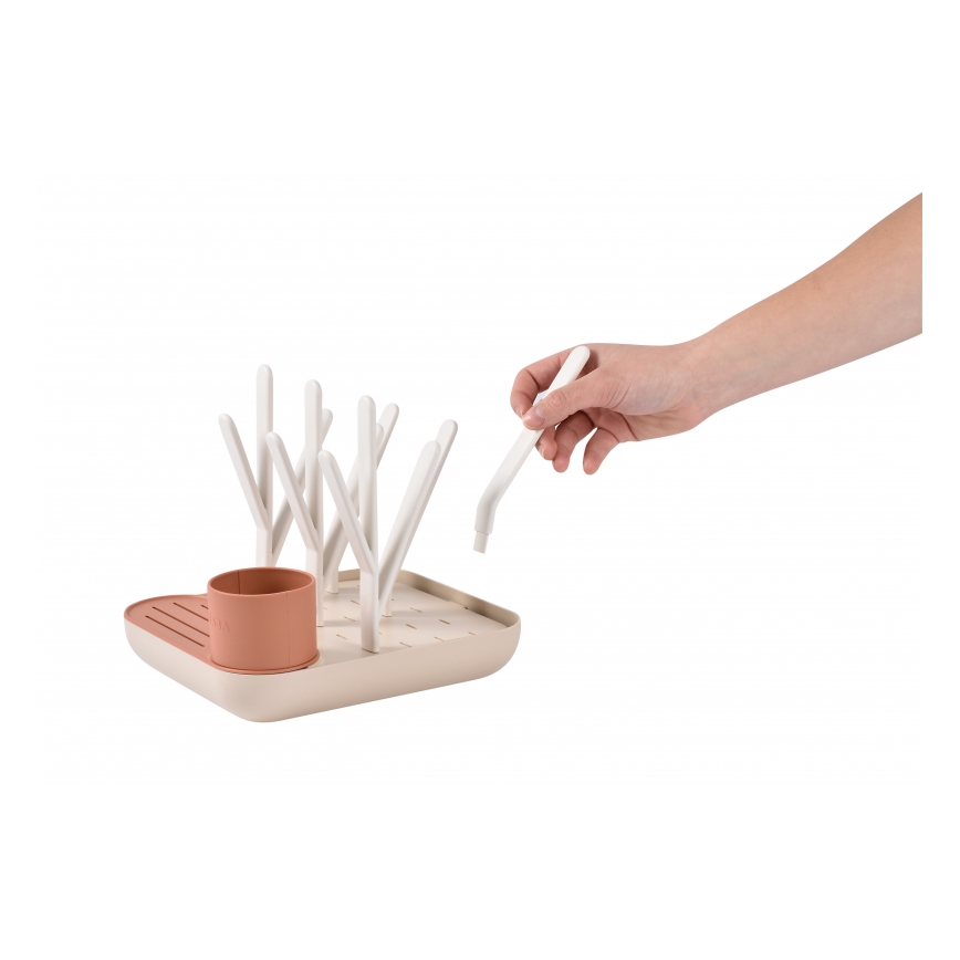 Beaba - Stalak za sušenje flaša bež/narandžasta