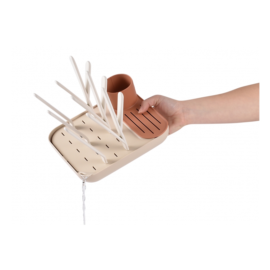 Beaba - Stalak za sušenje flaša bež/narandžasta