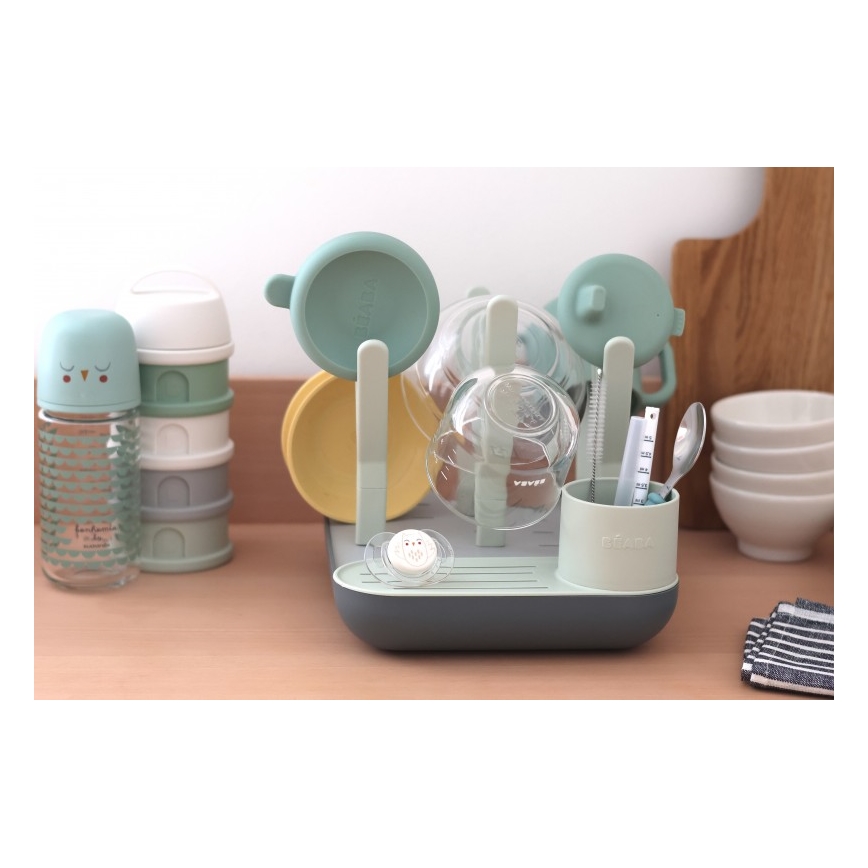 Beaba - Sušač za flaše zeleno/sivo