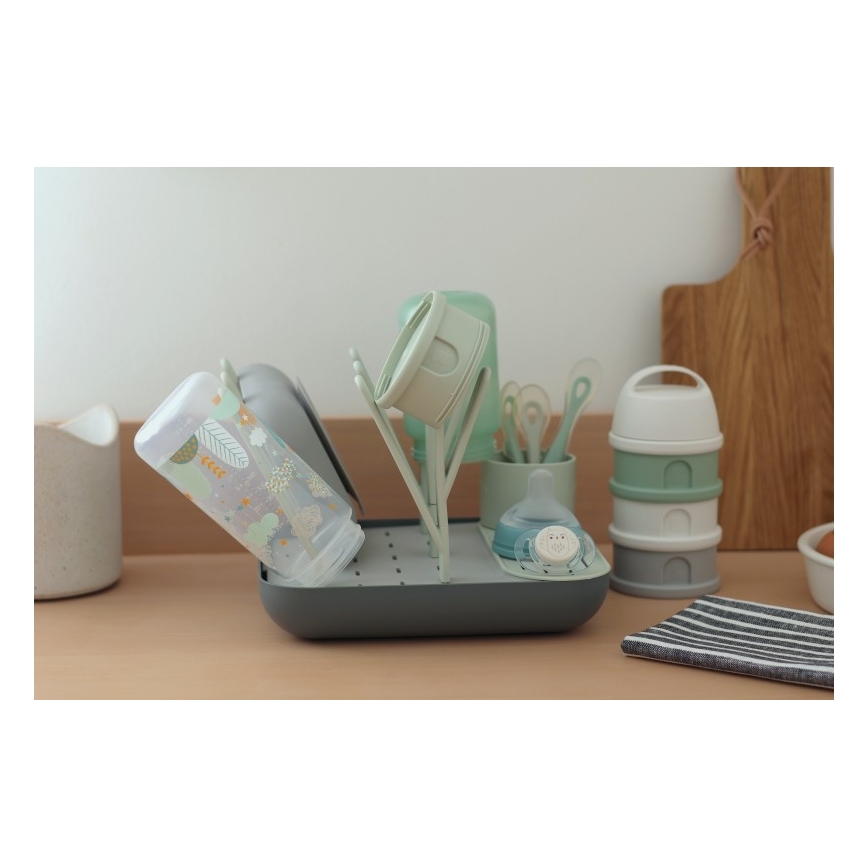 Beaba - Sušač za flaše zeleno/sivo