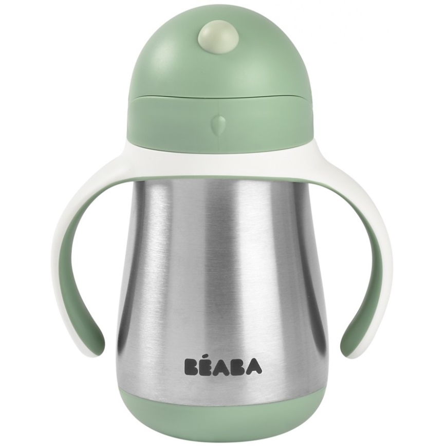 Beaba - Termoizolaciona čaša sa slamčicom 250 ml zelena