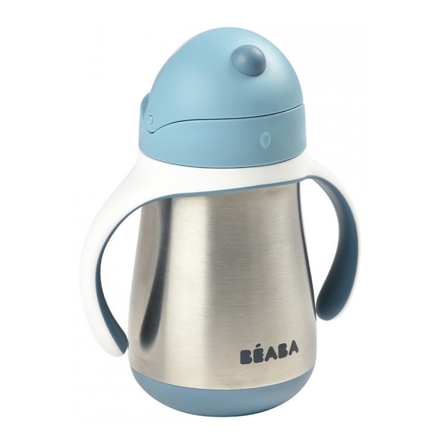 Beaba - Termoizolovana čaša sa slamčicom 250 ml plava