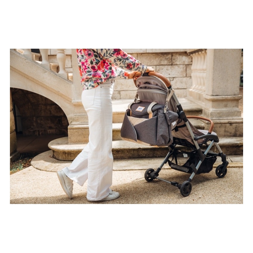 Beaba - Torba za pelene SYDNEY siva/bež
