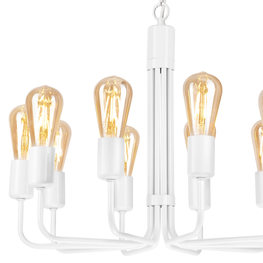 Beli luster na lancu 10xE27/60W/230V