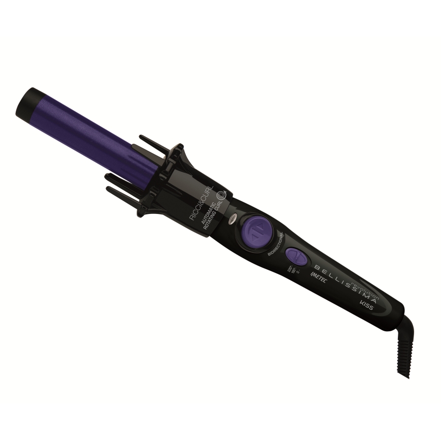 Bellissima 11307 - Rotirajući uvijač za kosu RICCI&CURL 230V crna/ljubičasta