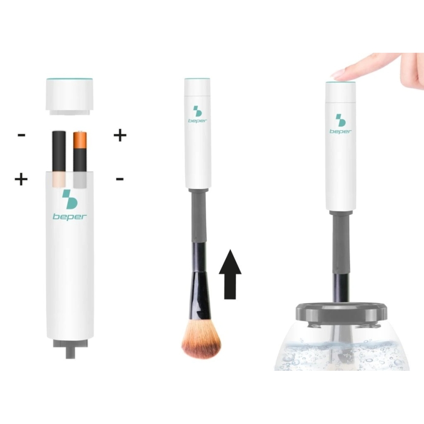 Beper - Čistač kozmetičkih četkica 2xAAA