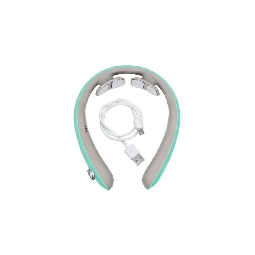 Beper - Punjivi EMS masažer za vrat, 5V/900 mAh, mint zelena