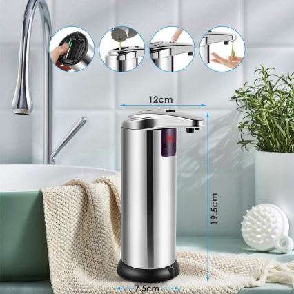 Beskontaktni dozator sapuna sa senzorom 4xAAA nerđajući čelik