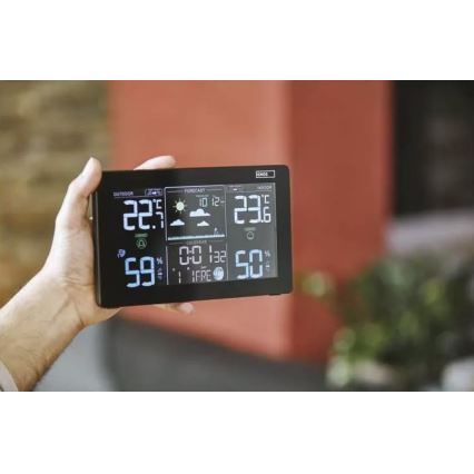 Bežična meteorološka stanica sa budilnikom 5V/3xAAA + 2xAAA crna