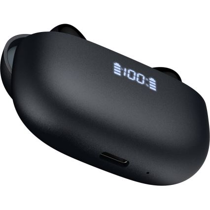 Bežične slušalice sa ANC+ENC 300 mAh + 2x 40 mAh crne