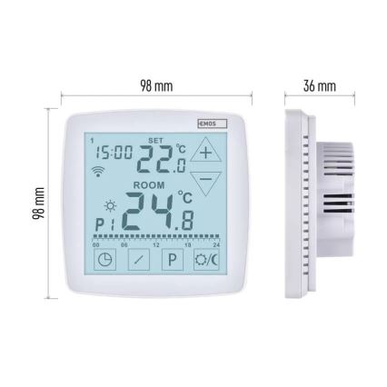 Bežični digitalni termostat GoSmart 230V/16A Wi-FI Tuya