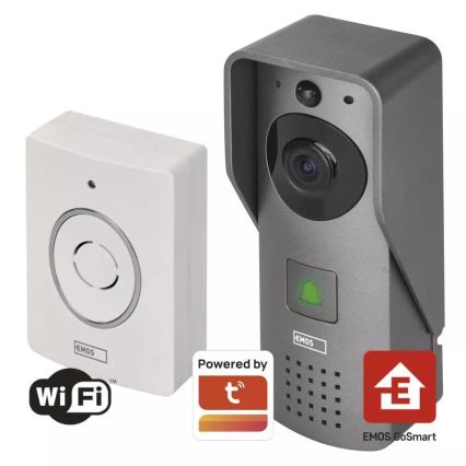 Bežični video zvono sa senzorom pokreta GoSmart 12V/3xAA IP44 Wi-Fi Tuya