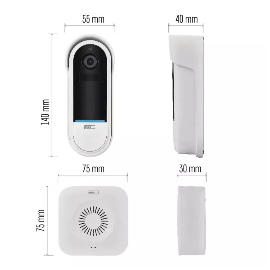Bežični video zvono sa senzorom pokreta GoSmart 5V 3xAA IP65 Wi-Fi Tuya