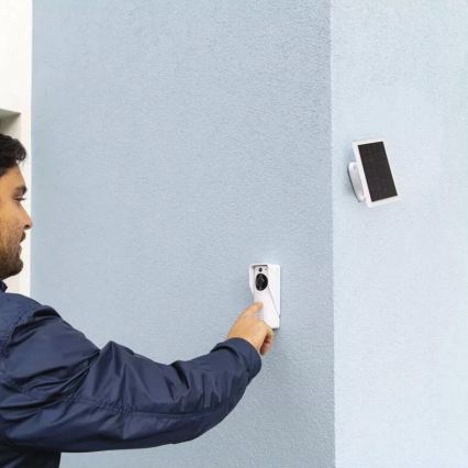 Bežični video zvono sa solarnim panelom GoSmart — 4400 mAh (3xAA), IP44, Wi‑Fi, Tuya
