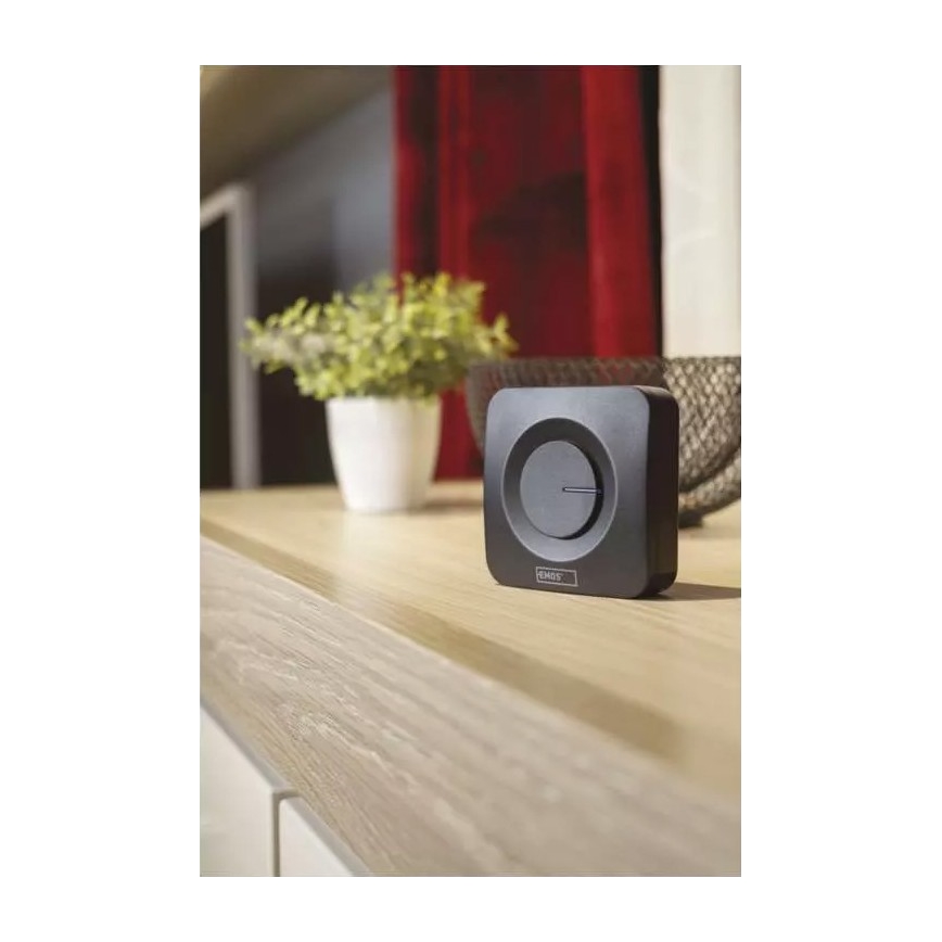 Bežični zvonac na baterije 3xAAA, IP56, crne boje